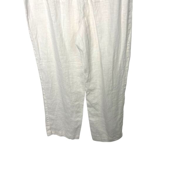 Chicos Women’s Wide Leg Linen Pants Size 2.5 XL 100% Linen Elastic Waist Pockets - Picture 4 of 14